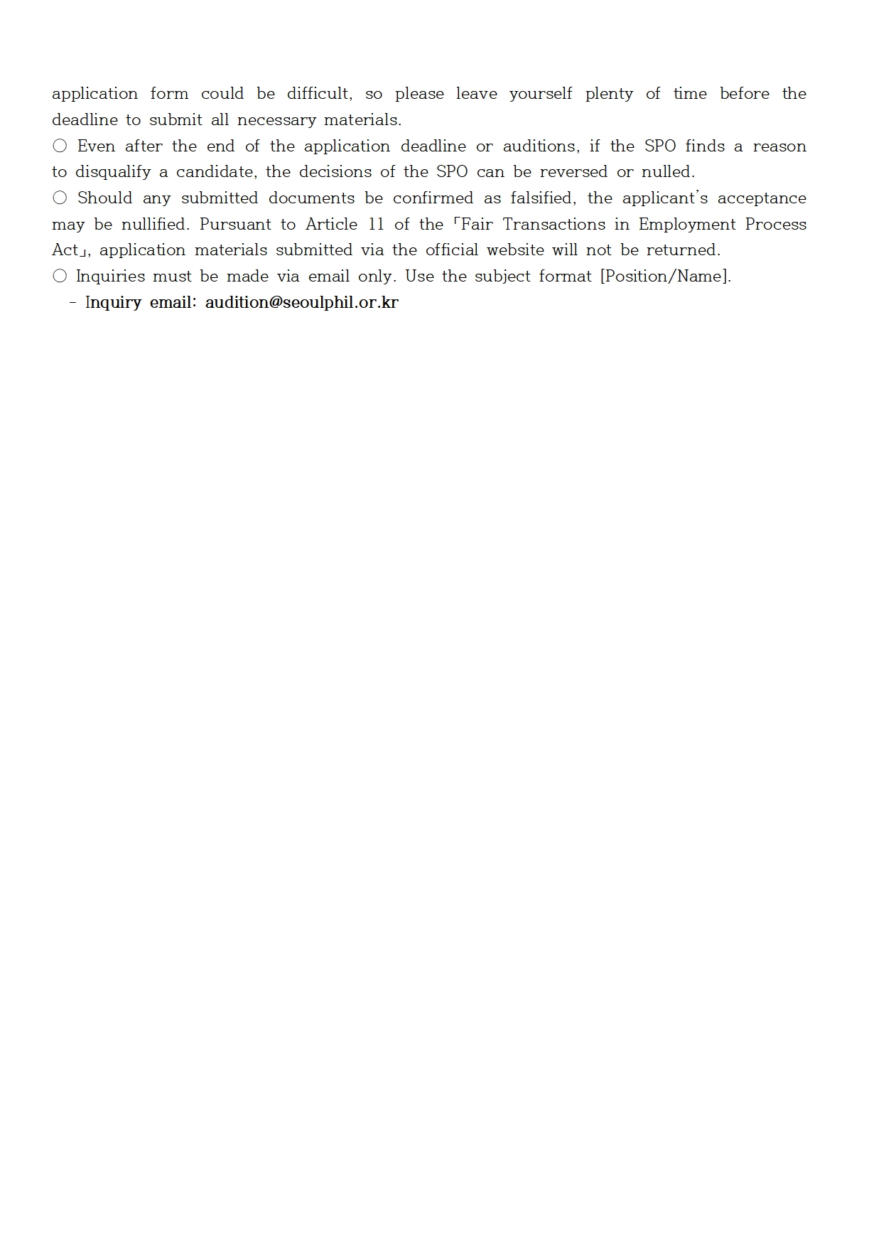 ★Notice Page_2025 The Seoul Philharmonic Orchestra Notice For Audition_251014004.jpg Notice Page_2025 The Seoul Philharmonic Orchestra Notice For Audition - 자세한 내용은 하단 텍스트정보 참조