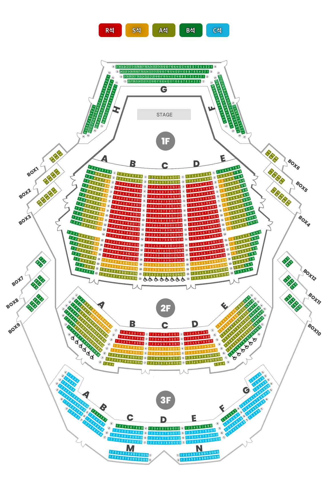 예술의 전당 좌석 배치도